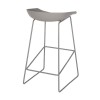 ΣΚΑΜΠΟ ΜΕΤΑΛΛΙΚΟ NAILA HM8450.10 ΜΕ ΚΑΘΙΣΜΑ PP ΓΚΡΙ 47x47x83 εκ.