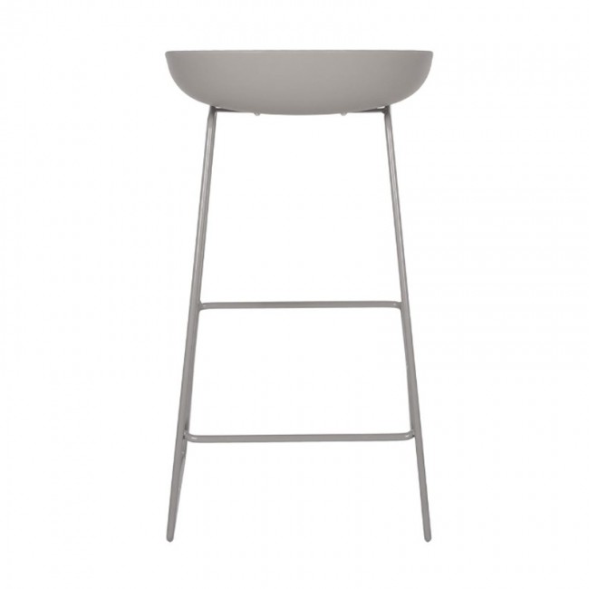 ΣΚΑΜΠΟ ΜΕΤΑΛΛΙΚΟ NAILA HM8450.10 ΜΕ ΚΑΘΙΣΜΑ PP ΓΚΡΙ 47x47x83 εκ.