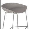 ΣΚΑΜΠΟ ΜΕΤΑΛΛΙΚΟ NAILA HM8450.10 ΜΕ ΚΑΘΙΣΜΑ PP ΓΚΡΙ 47x47x83 εκ.