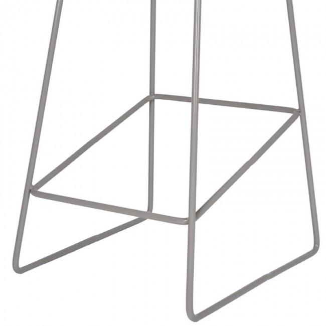 ΣΚΑΜΠΟ ΜΕΤΑΛΛΙΚΟ NAILA HM8450.10 ΜΕ ΚΑΘΙΣΜΑ PP ΓΚΡΙ 47x47x83 εκ.