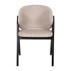 ΚΑΡΕΚΛΑ HANA HM9746.01 RUBBERWOOD ΣΕ ΜΑΥΡΟ ΧΡΩΜΑ-ΜΠΕΖ ΥΦΑΣΜΑ 55x60x84Yεκ.