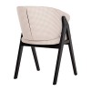 ΚΑΡΕΚΛΑ HANA HM9746.01 RUBBERWOOD ΣΕ ΜΑΥΡΟ ΧΡΩΜΑ-ΜΠΕΖ ΥΦΑΣΜΑ 55x60x84Yεκ.
