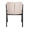 ΚΑΡΕΚΛΑ HANA HM9746.01 RUBBERWOOD ΣΕ ΜΑΥΡΟ ΧΡΩΜΑ-ΜΠΕΖ ΥΦΑΣΜΑ 55x60x84Yεκ.