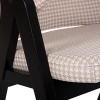 ΚΑΡΕΚΛΑ HANA HM9746.01 RUBBERWOOD ΣΕ ΜΑΥΡΟ ΧΡΩΜΑ-ΜΠΕΖ ΥΦΑΣΜΑ 55x60x84Yεκ.