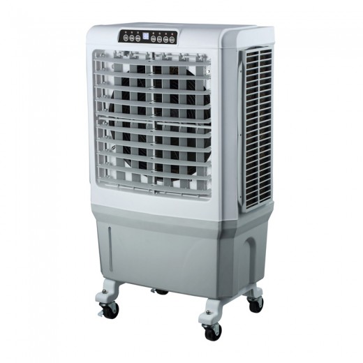 Air Cooler HU-2009 Human 45L 180W 5000m3/h με τηλεχειριστήριο χρώμα λευκό - γκρι 63x42x108εκ.