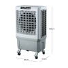Air Cooler HU-2009 Human 45L 180W 5000m3/h με τηλεχειριστήριο χρώμα λευκό - γκρι 63x42x108εκ.