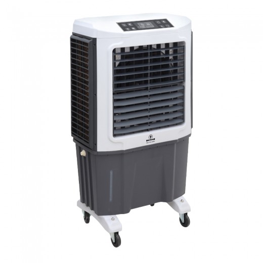 Air Cooler HU-2010 Human 60L 220W 6000 m3/h με τηλεχειριστήριο χρώμα λευκό - γκρι 74x45x119εκ.