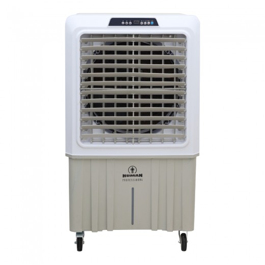 Air Cooler HU-2011 Human 100L 420W 12000 m3/h με τηλεχειριστήριο χρώμα λευκό - γκρι 84x55x132εκ.