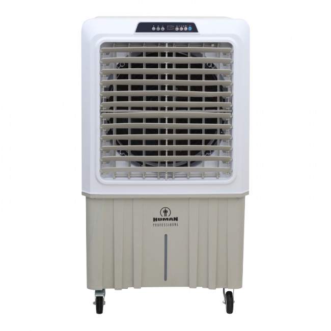 Air Cooler HU-2011 Human 100L 420W 12000 m3/h με τηλεχειριστήριο χρώμα λευκό - γκρι 84x55x132εκ.