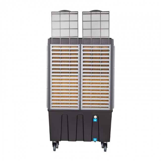 Air Cooler HU-2012 Human 150L 750W 20000m3/h με τηλεχειριστρήριο χρώμα γκρι 93x61x141εκ.