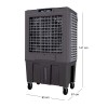 Air Cooler HU-2012 Human 150L 750W 20000m3/h με τηλεχειριστρήριο χρώμα γκρι 93x61x141εκ.