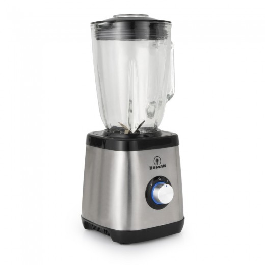 Μπλέντερ με Γυάλινη Κανάτα 1,5L 1500W Inox Human HU-3013