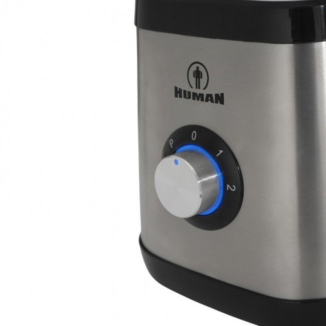 Μπλέντερ με Γυάλινη Κανάτα 1,5L 1500W Inox Human HU-3013