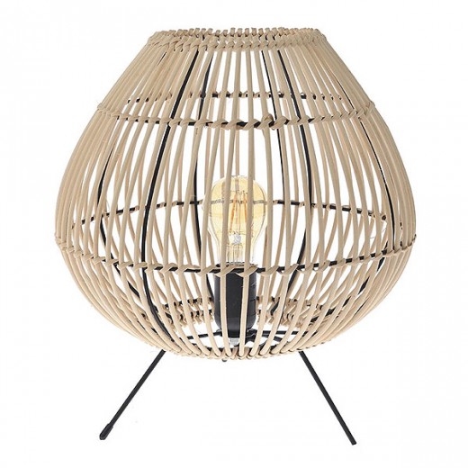 ΕΠΙΤΡΑΠΕΖΙΟ ΛΑΜΠΑΤΕΡ RATTAN Φ31Χ33ΕΚ