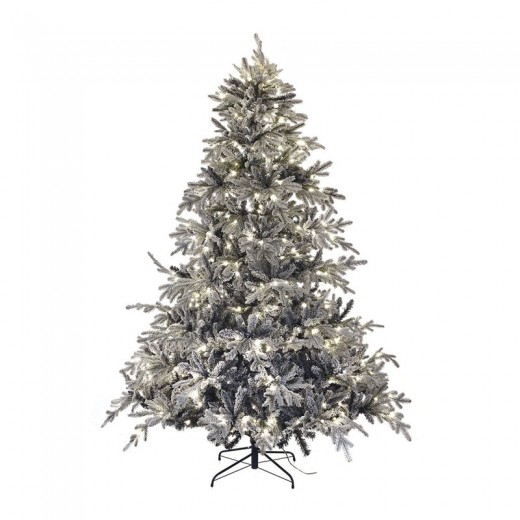 ΔΕΝΔΡΟ PRE-LIT FLOCKED NORTH STAR 210EK ME 450 ΛΕΥΚΑ LED
