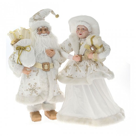 ΛΕΥΚΟ ΖΕΥΓΑΡΙ MR. AND MRS SANTA 65EK ΣΕΤ 2