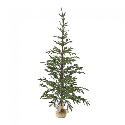 ΠΡΑΣΙΝΟ ΔΕΝΔΡΟ ANGEL PINE  140ΕΚ ΜΕ ΠΛΑΣΤΙΚΑ ΚΛΑΔΙΑ ΣΕ ΤΣΟΥΒΑΛΙ