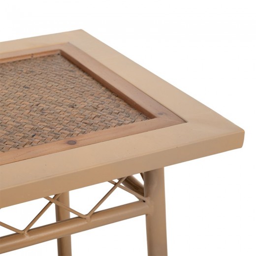 ΜΕΤΑΛΛΙΚΗ ΚΟΝΣΟΛΑ ΜΕ ΞΥΛΙΝΗ ΕΠΙΦΑΝΕΙΑ 120x35x75EK