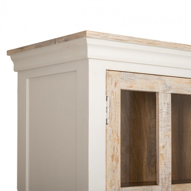 ΞΥΛΙΝΗ ΔΙΠΛΗ ΡΑΦΙΕΡΑ ΜΕ ΓΥΑΛΙ 105x45x200EK