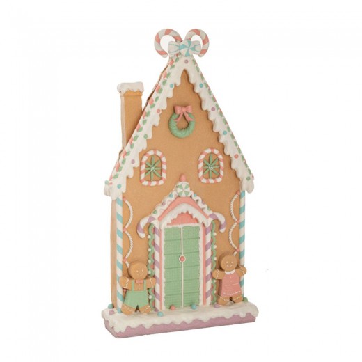 ΠΑΣΤΕΛ ΔΙΑΚΟΣΜΗΤΙΚΟ GINGERBREAD ΣΠΙΤΙ 50Χ15Χ93ΕΚ
