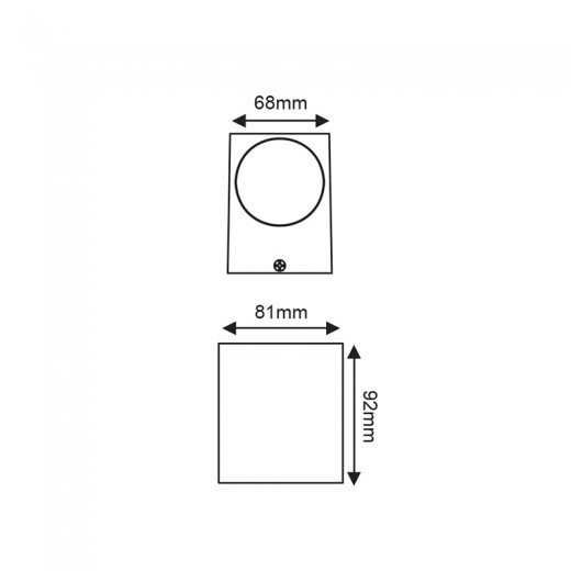 Απλίκα τοίχου IP65 35W αλουμινίου χρώμα γκρι 6,8x8,1x9,2εκ.