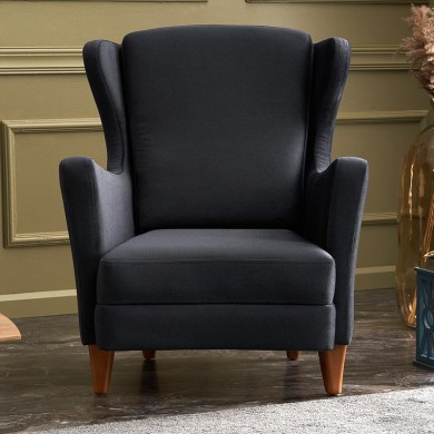 Lola Megapap velvet armchair in anthracite color 77x70x92cm.