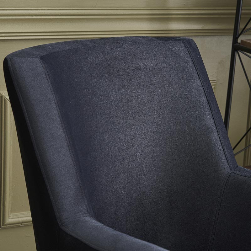 Gonca Megapap velvet armchair in anthracite color 71x75x87cm.