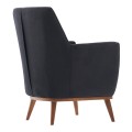 Gonca Megapap velvet armchair in anthracite color 71x75x87cm.