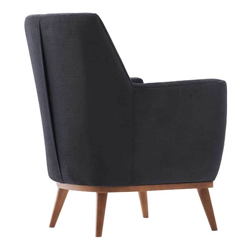 Gonca Megapap velvet armchair in anthracite color 71x75x87cm.