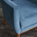 Gonca Megapap velvet armchair in blue color 71x75x87cm.