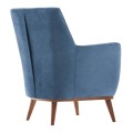 Gonca Megapap velvet armchair in blue color 71x75x87cm.