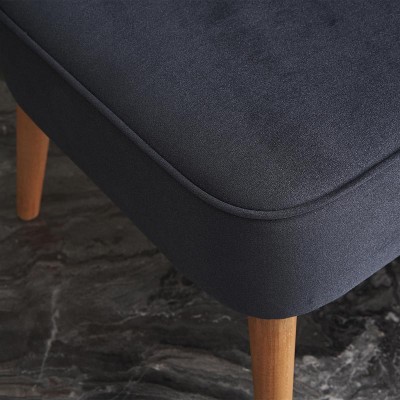 Καρέκλα Layla Megapap υφασμάτινη χρώμα ανθρακί 64x59x84εκ.