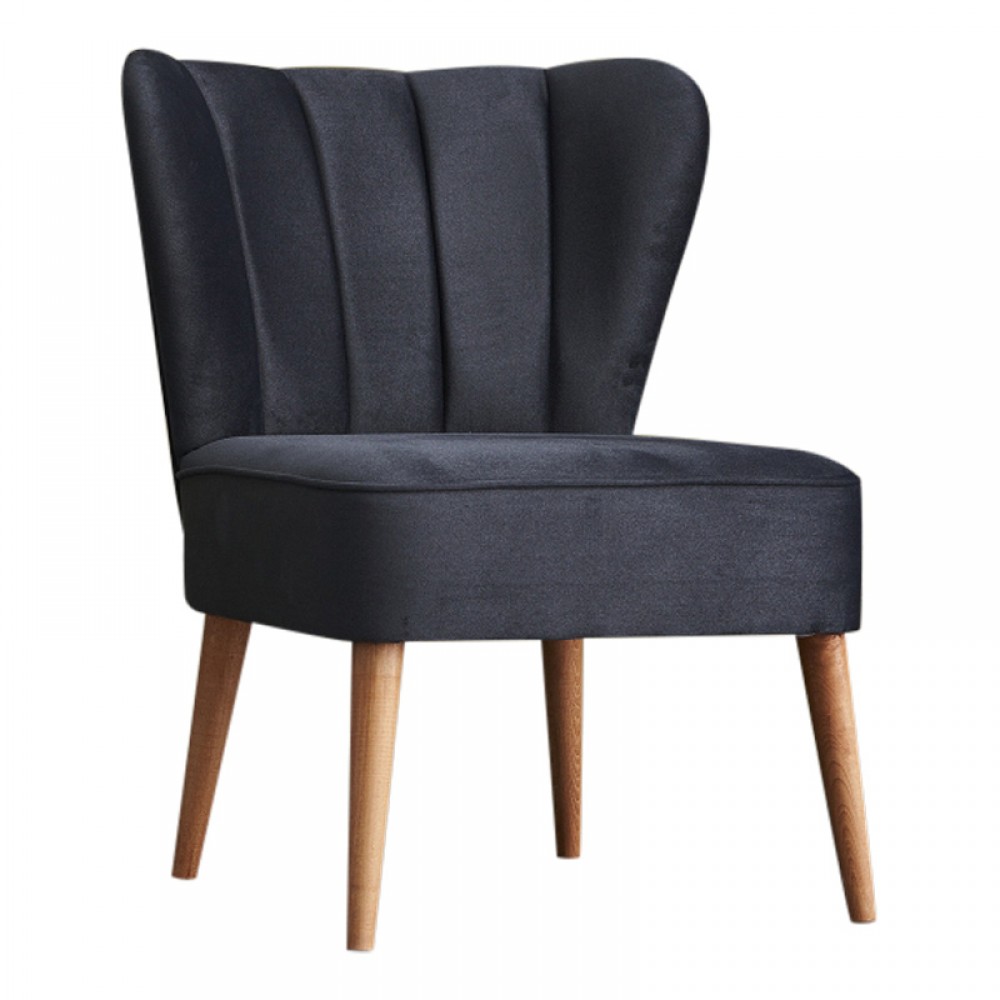 Καρέκλα Layla Megapap υφασμάτινη χρώμα ανθρακί 64x59x84εκ.