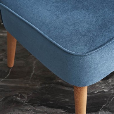 Layla Megapap fabric chair in blue color 64x59x84cm.
