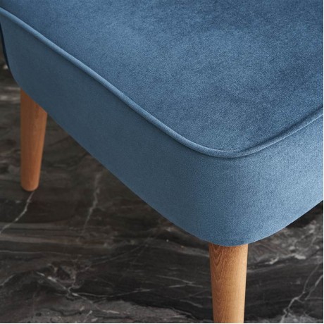 Layla Megapap fabric chair in blue color 64x59x84cm.