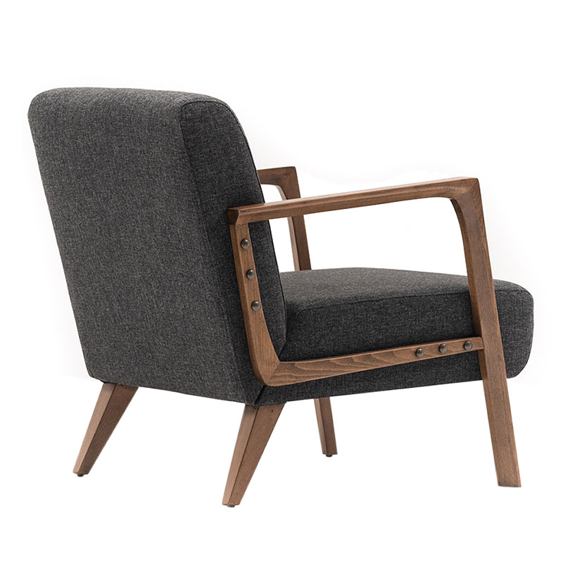 Kemer Megapap fabric armchair in anthracite color 67x76x78cm.