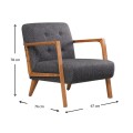 Kemer Megapap fabric armchair in anthracite color 67x76x78cm.