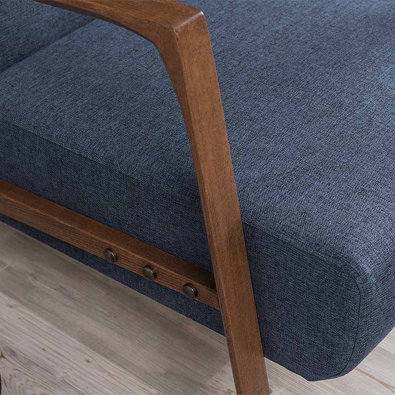 Kemer Megapap fabric armchair in blue color 67x76x78cm.