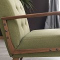 Kemer Megapap fabric armchair in green color 67x76x78cm.