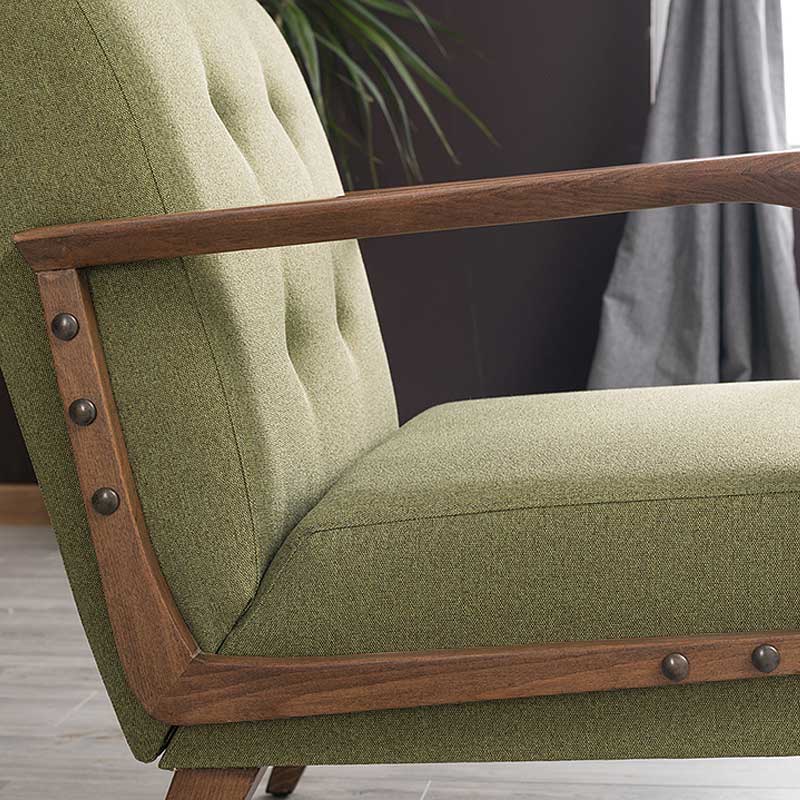 Kemer Megapap fabric armchair in green color 67x76x78cm.