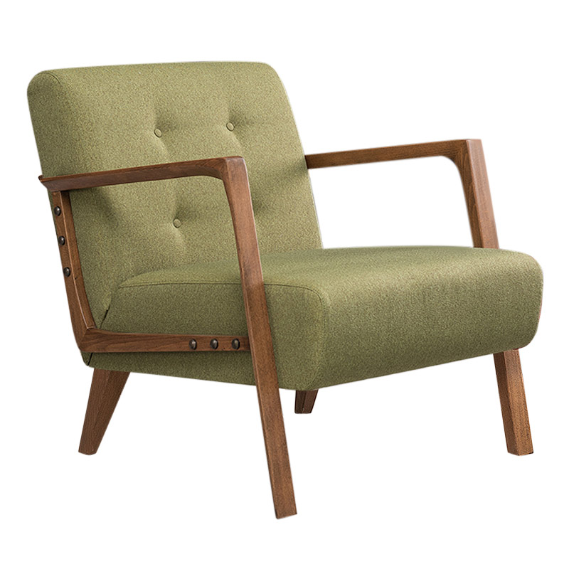 Kemer Megapap fabric armchair in green color 67x76x78cm.