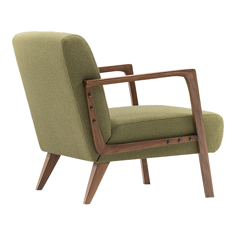 Kemer Megapap fabric armchair in green color 67x76x78cm.