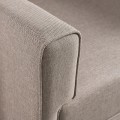 Bella Megapap fabric armchair in cream color 82x81x85cm.