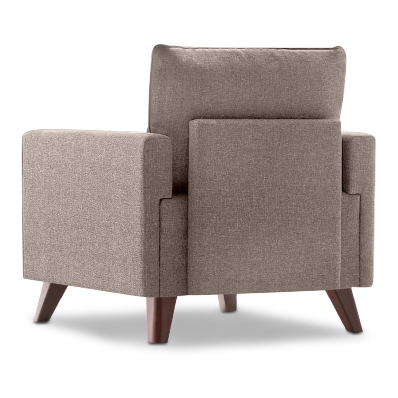 Bella Megapap fabric armchair in cream color 82x81x85cm.