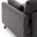 Bella Megapap fabric armchair in anthracite color 82x81x85cm.