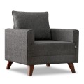 Bella Megapap fabric armchair in anthracite color 82x81x85cm.