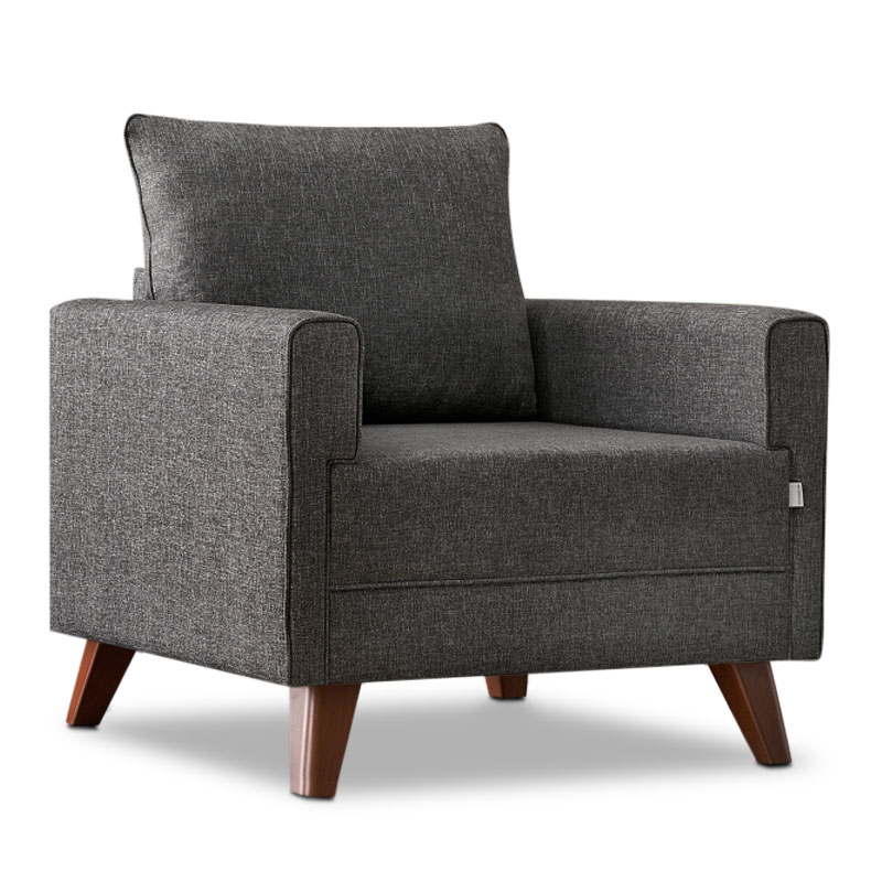 Bella Megapap fabric armchair in anthracite color 82x81x85cm.