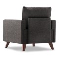 Bella Megapap fabric armchair in anthracite color 82x81x85cm.