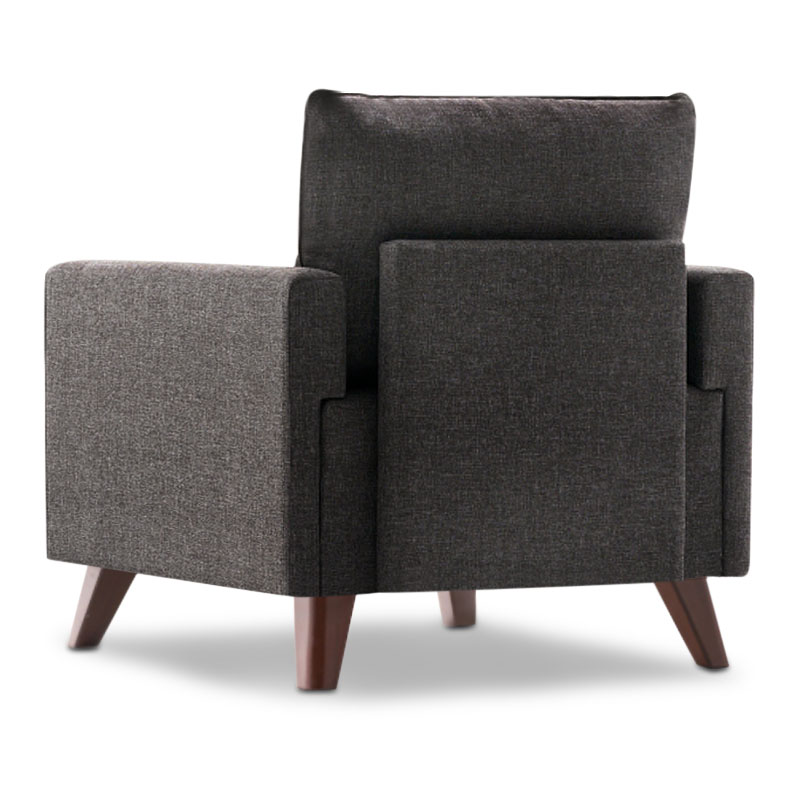 Bella Megapap fabric armchair in anthracite color 82x81x85cm.