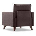 Bella Megapap fabric armchair in brown color 82x81x85cm.